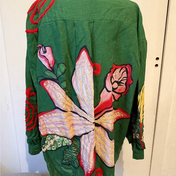 FARM Rio Green Floral Blouse - Picture 11 of 13